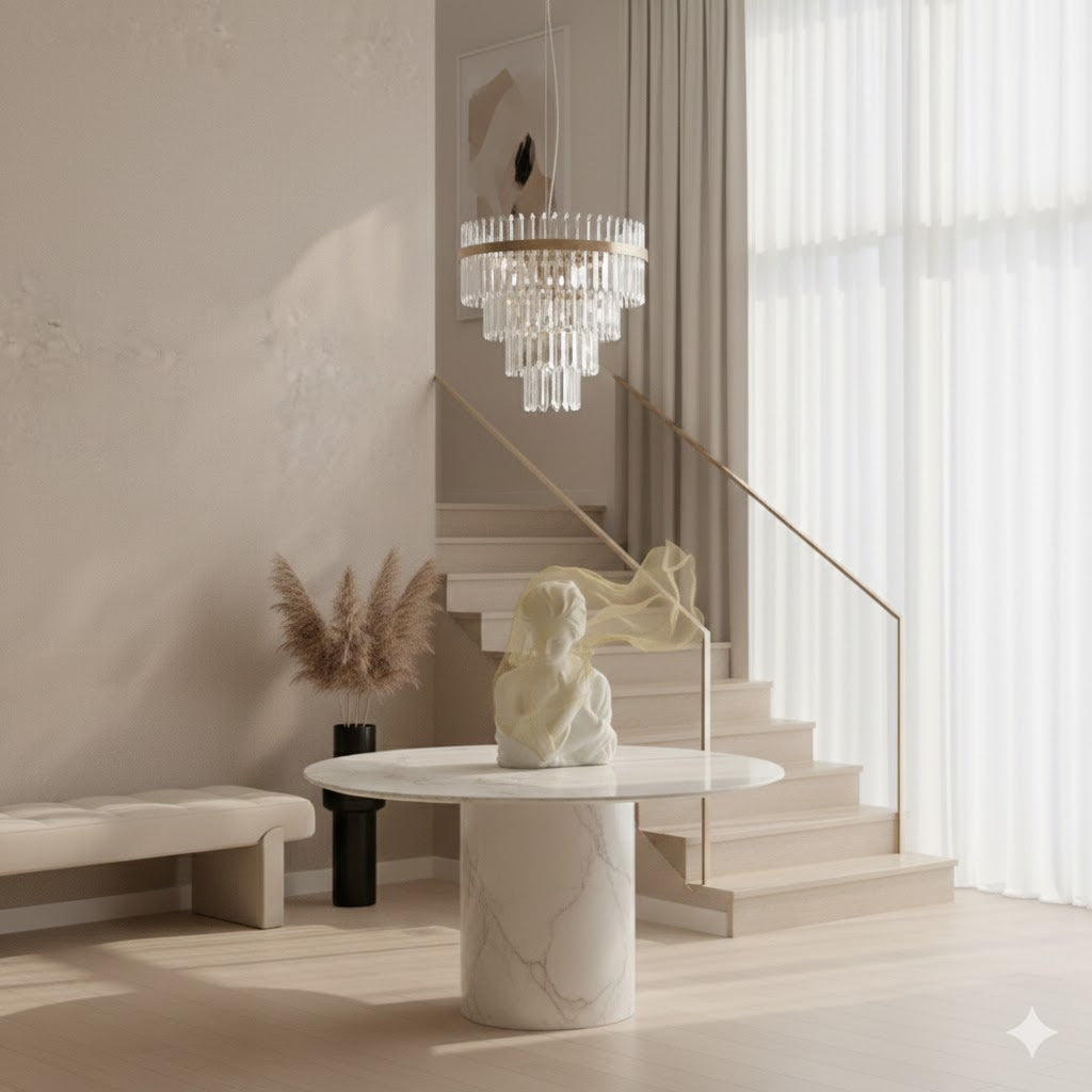 Nordic Veiled Girl Sculpture – Luxury Art Statement for Modern Homes