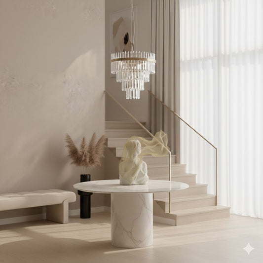 Nordic Veiled Girl Sculpture – Luxury Art Statement for Modern Homes