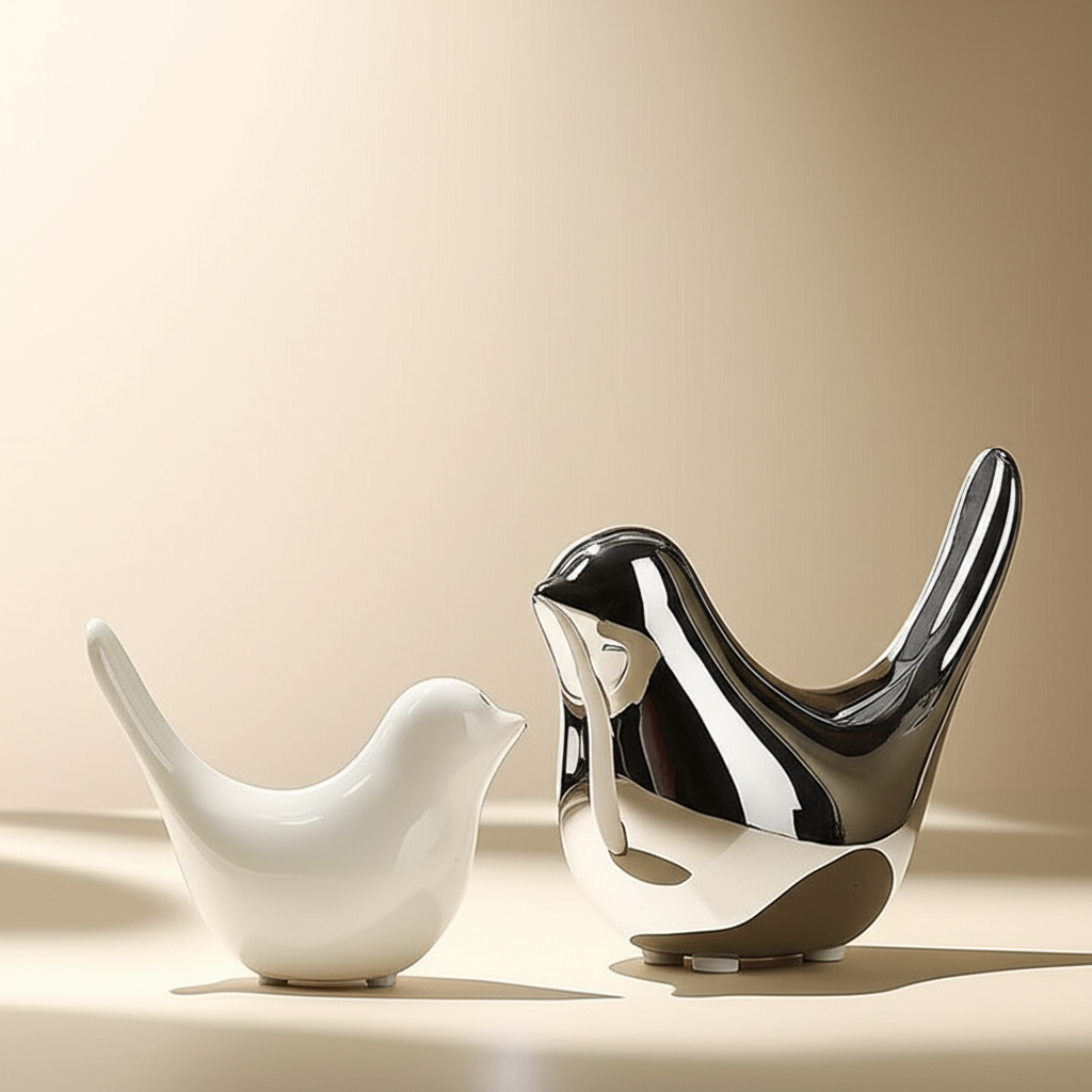 Nordic Ceramic Dove – Minimalist Home Decor