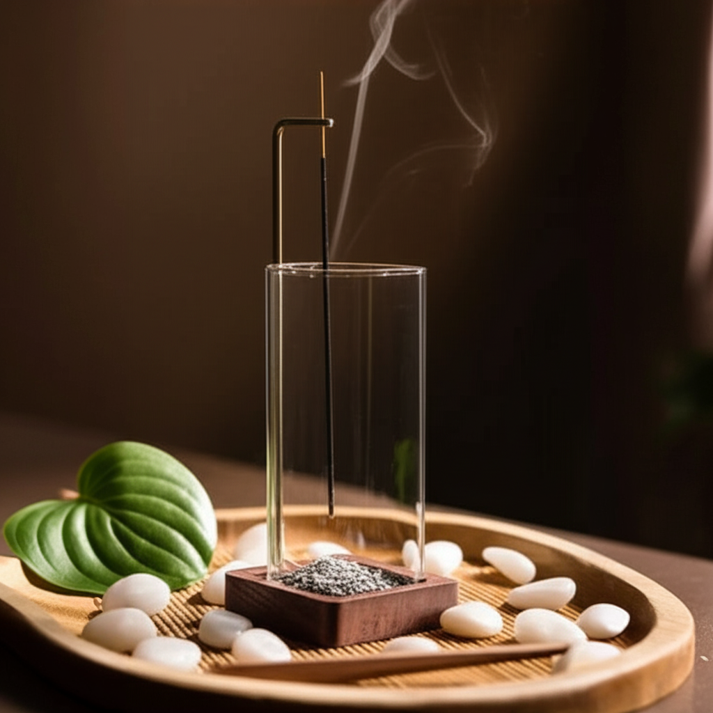 Zen Flow Glass Incense Holder